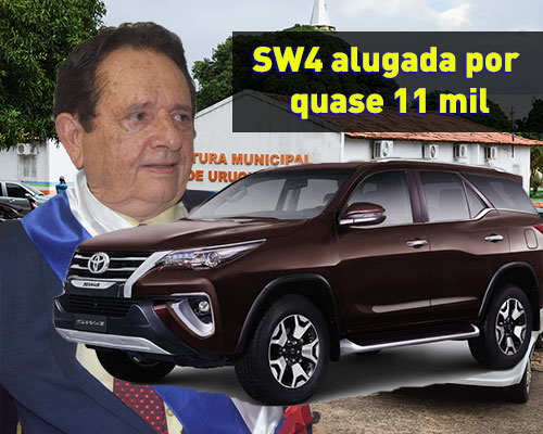 Prefeitura de Uruçuí paga aluguel de SW4 por quase 11 mil para o prefeito Wagner Coelho